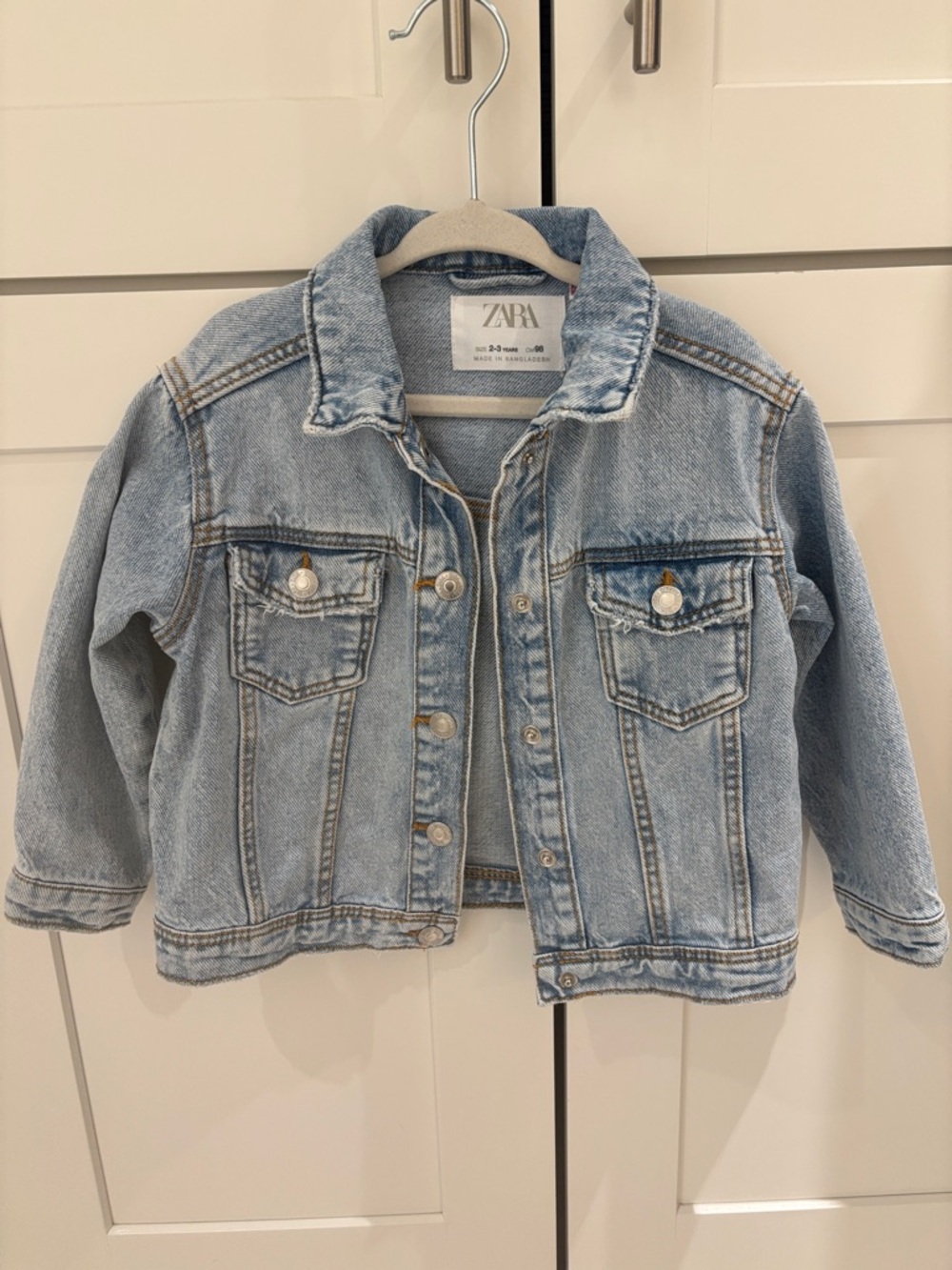 ZARA Light Wash Blue Kids Denim Jacket